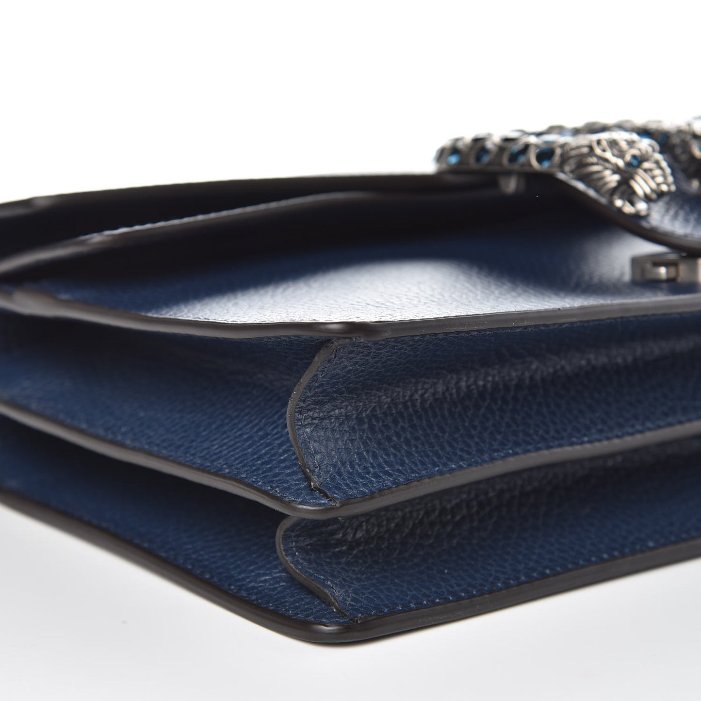 Dollar Calfskin Crystal Small Dionysus Shoulder Bag Blue Agata Montana Sapphire