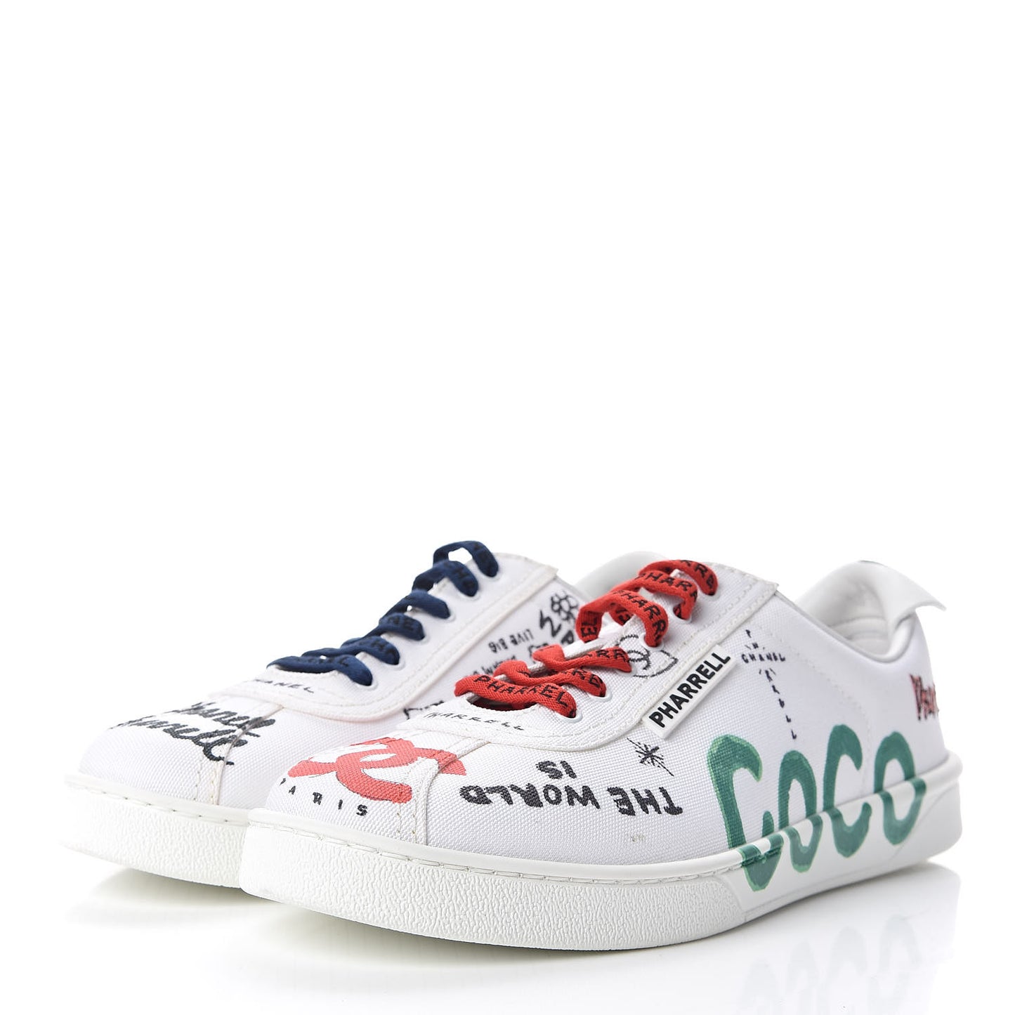 x Pharrell Williams Calfskin Womens Sneakers 40 White