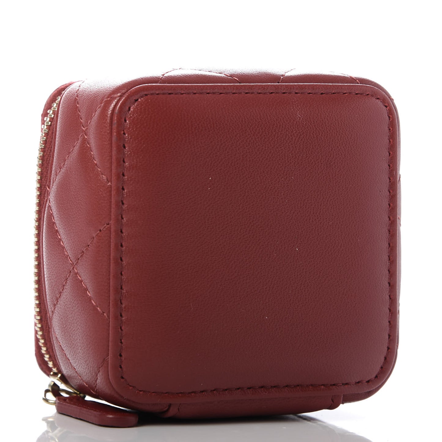 Lambskin Quilted Micro Pouch Red
