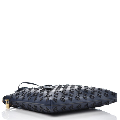 Louis Vuitton Monogram Addiction Vertical Lockit MM Blue 5 of 10