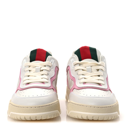 Gucci Calfskin Womens Re-Web Sneakers 40 White Pink 3 of 10