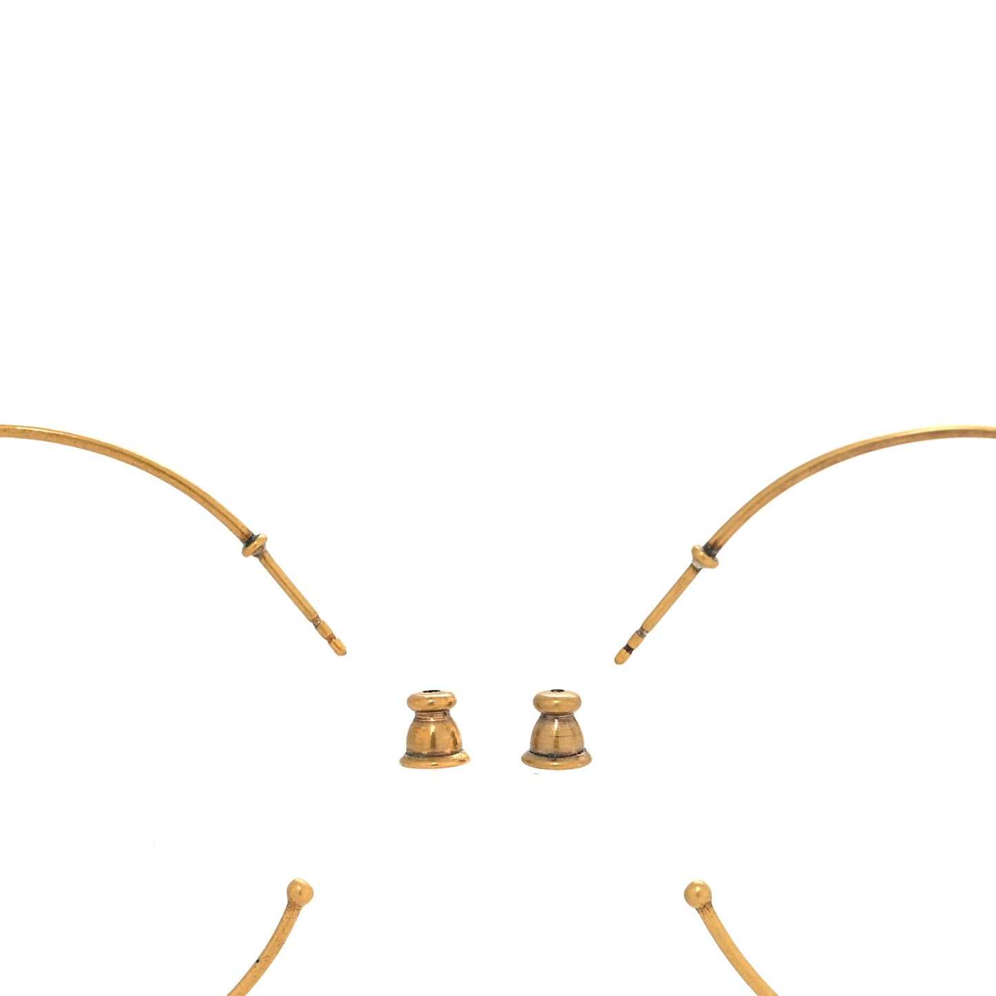 Metal Crystal J'Adior Hoop Earrings Aged Gold