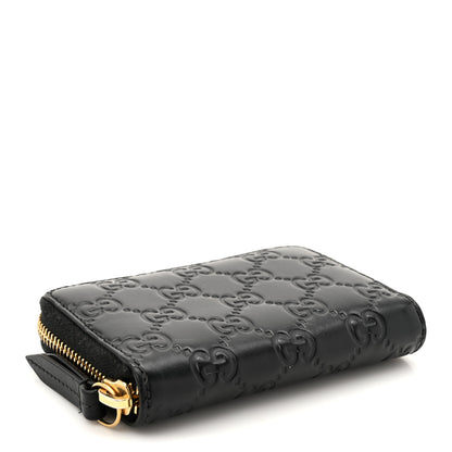 Gucci Guccissima Zip Around Coin Purse Wallet Black 4 of 7