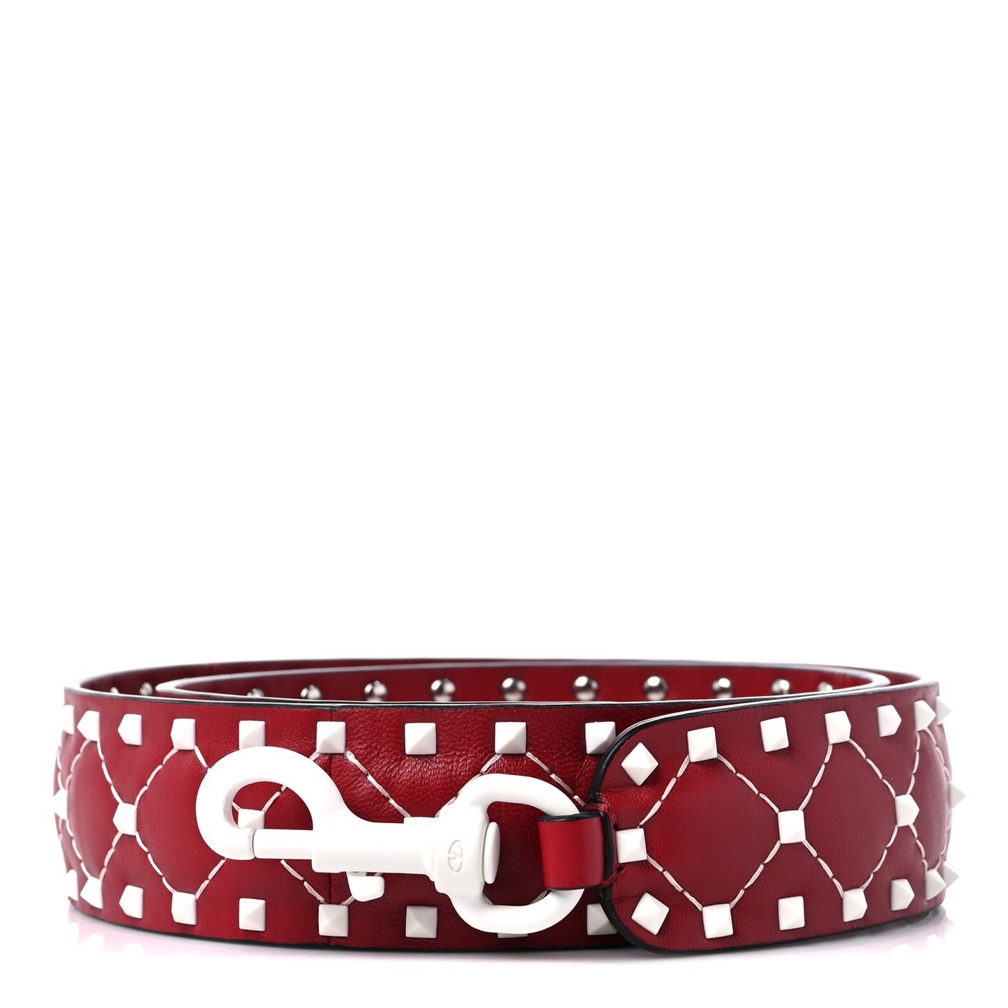 Lambskin Free Rockstud Spike Shoulder Strap Rosso Valentino