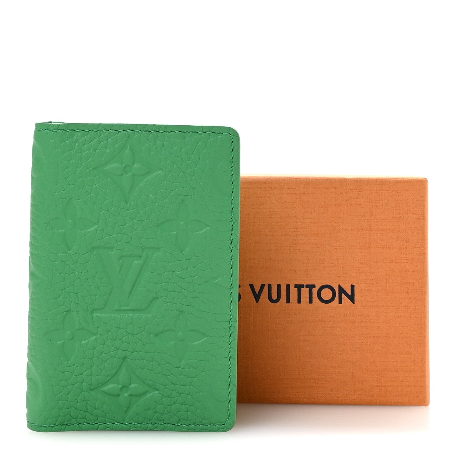 Louis Vuitton Taurillon Monogram Pocket Organizer Bamboo Green