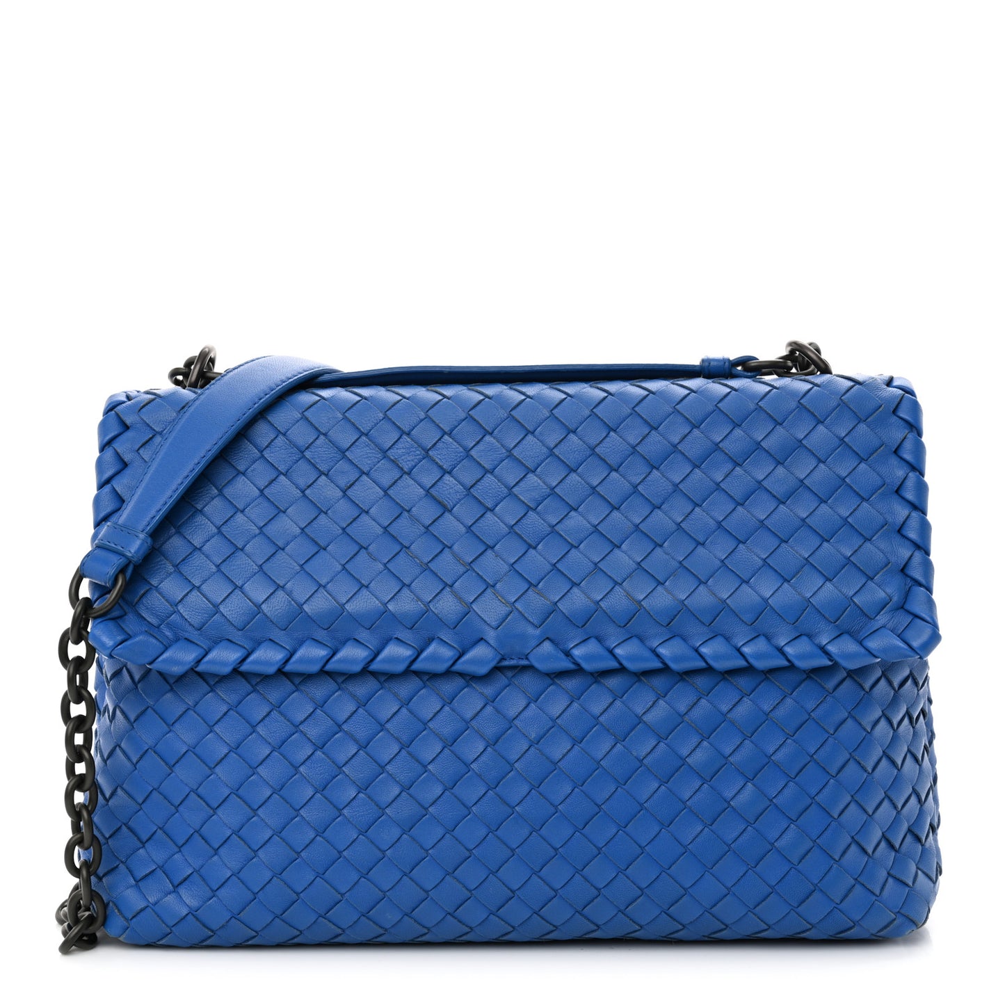 Nappa Intrecciato Large Olimpia Bag Blue