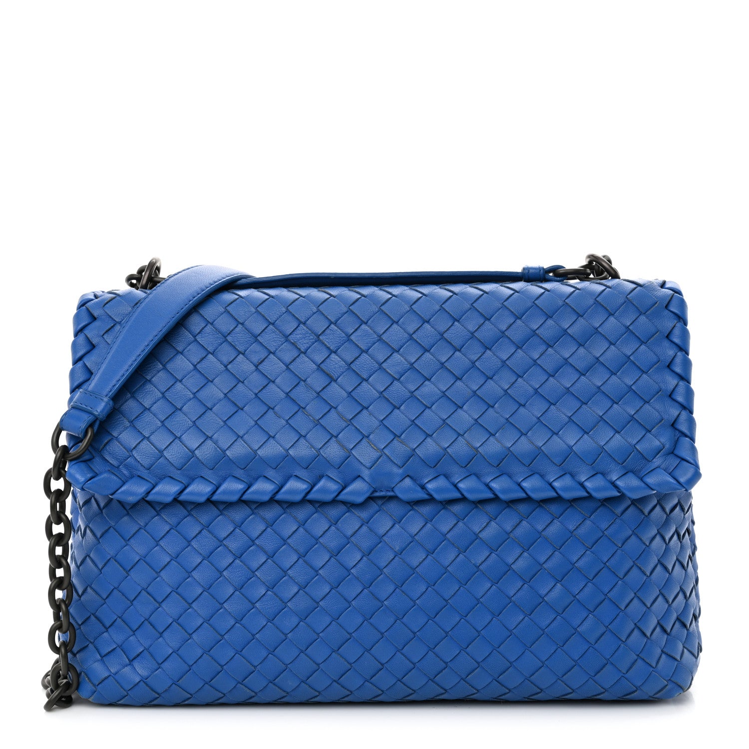 Bottega Veneta Nappa Intrecciato Large Olimpia Bag Blue 1 of 13