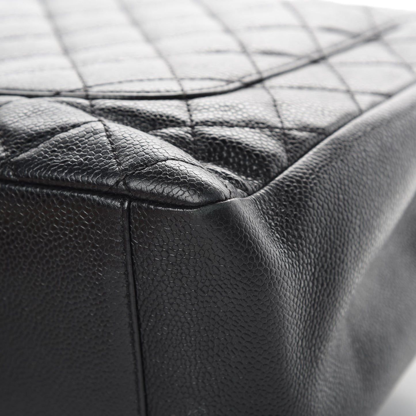 Caviar Quilted Grand Shopping Tote GST Black