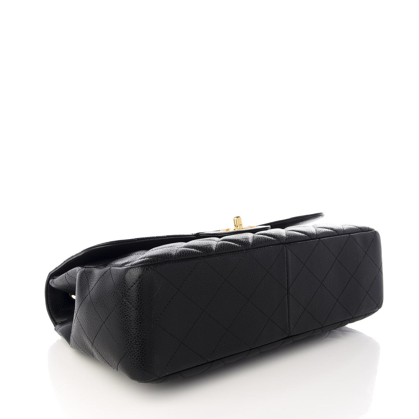 Caviar Quilted Jumbo Single Flap Black