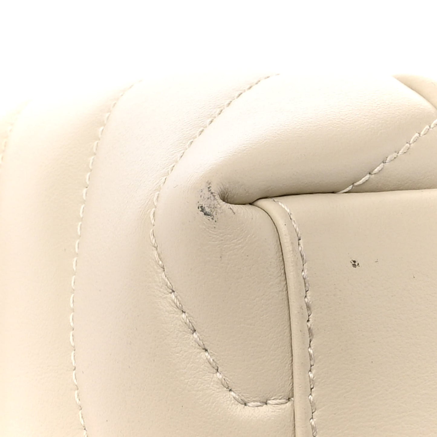 Calfskin Y Quilted Monogram Small Loulou Chain Satchel Crema Soft