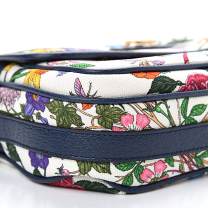 Gucci Canvas Flora Floral Shoulder Bag White Blue Agata Mulitcolor 8 of 9
