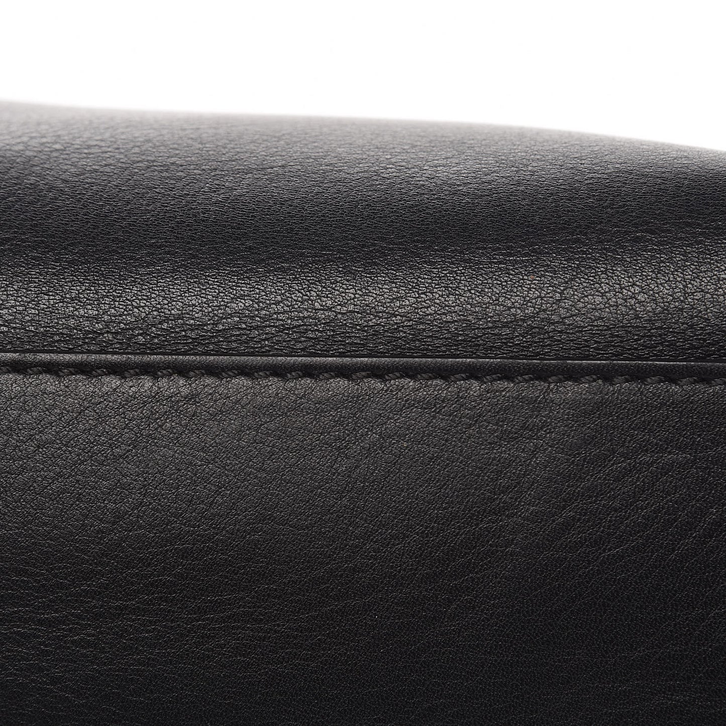 Vitello Seta Shiny Nappa Medium Peekaboo Iconic Satchel Black