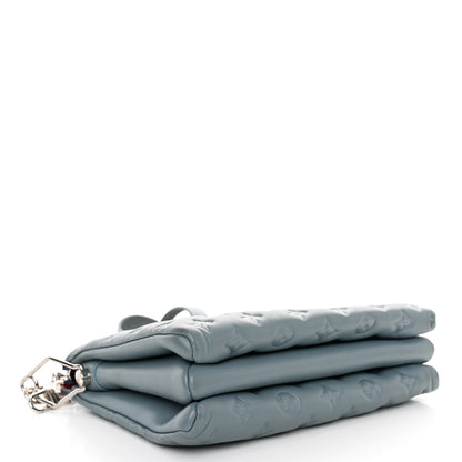 Louis Vuitton Lambskin Embossed Monogram Coussin PM Blue Glacier 4 of 14