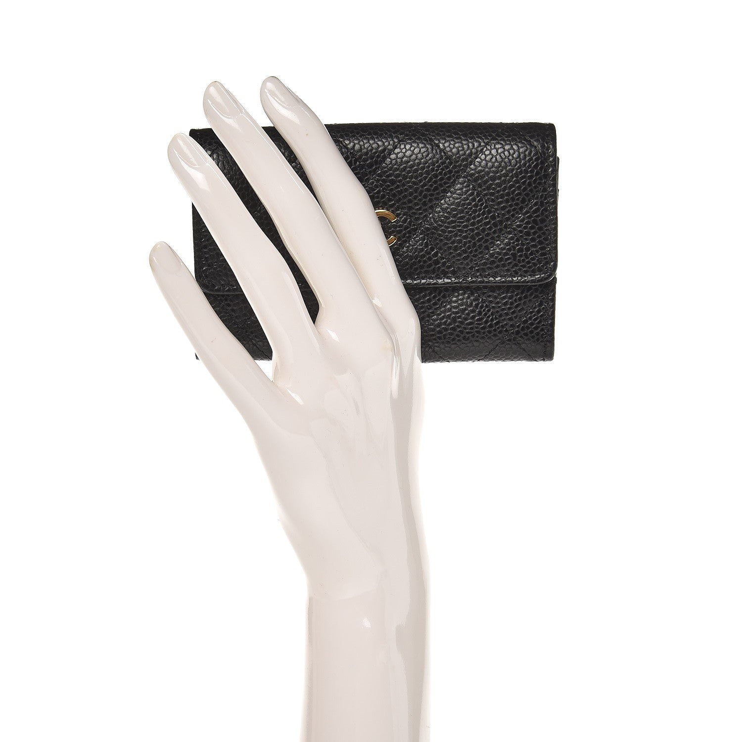 Chanel Caviar Quilted Flap Card Holder Black 2 of 9