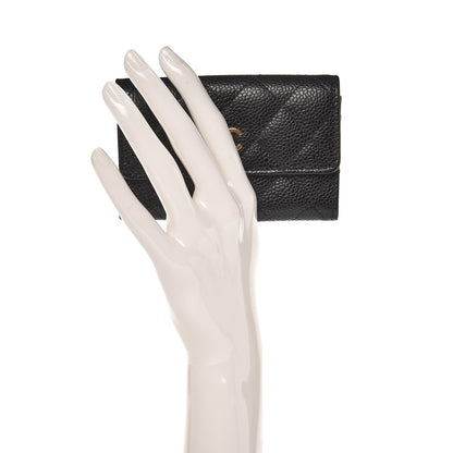 Chanel Caviar Quilted Flap Card Holder Black 2 of 9
