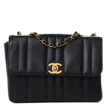 Chanel Caviar Vertical Quilt Small Single Flap Black 1 of 8