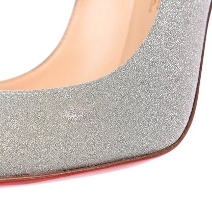 Christian Louboutin Glitter Sunset Pigalle Follies 100 Pumps 35 Silver 8 of 9