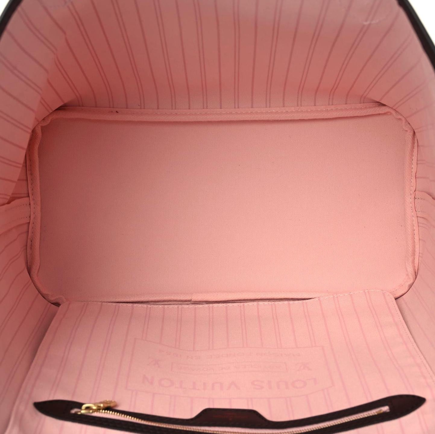Louis Vuitton Damier Ebene Neo Neverfull MM Rose Ballerine 5 of 10
