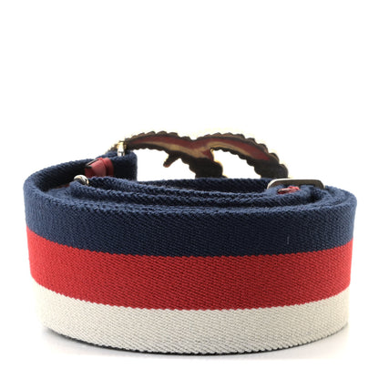 Gucci Canvas Torchon Double G Sylvie Web Belt 90 36 Red White Blue 2 of 4