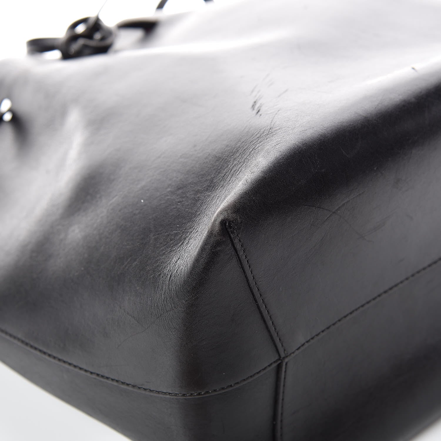 Mansur Gavriel Vegetable Tanned Calfskin Bucket Bag Black Flamma 12 of 16