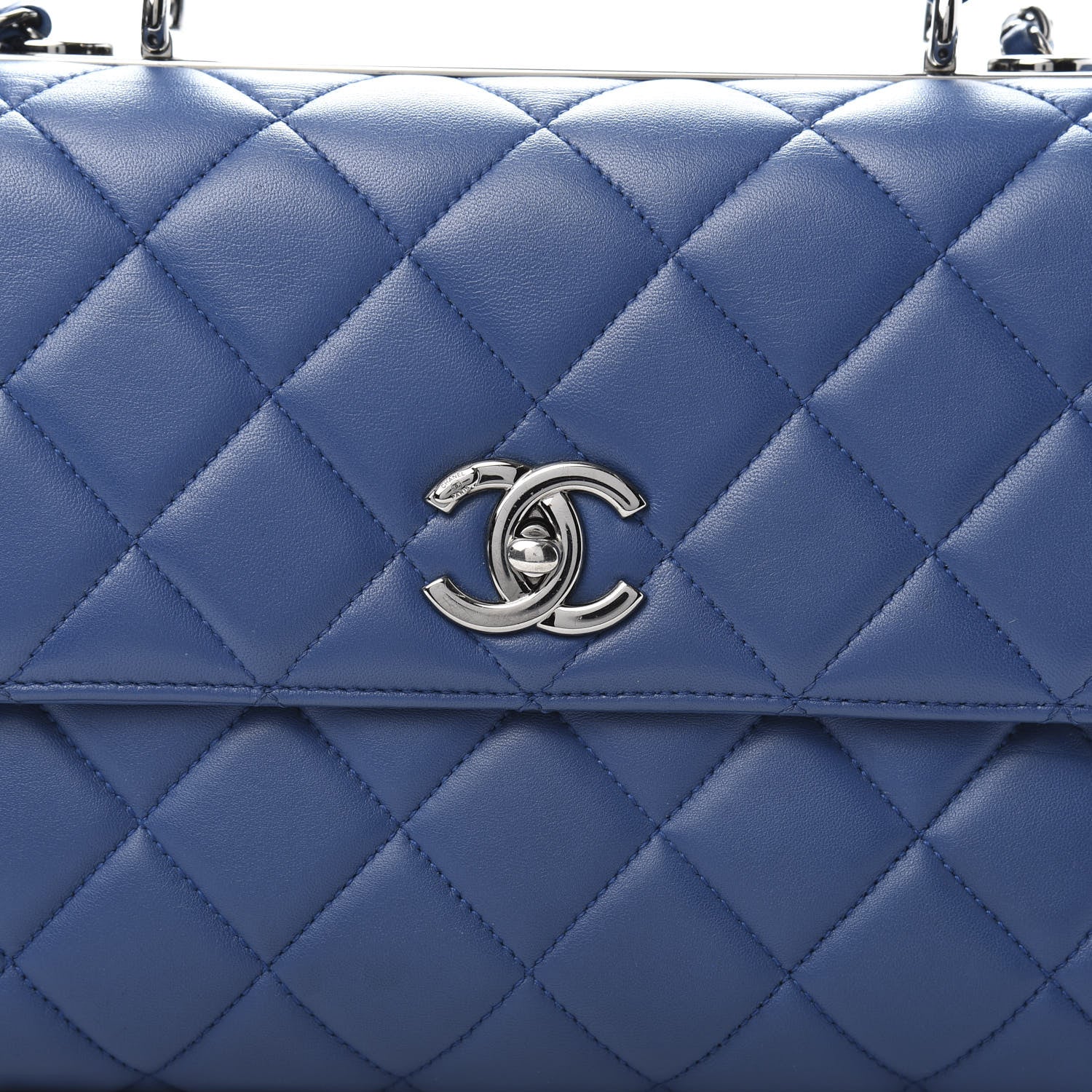 Chanel Lambskin Quilted Medium Trendy CC Flap Dual Handle Blue 12 of 12