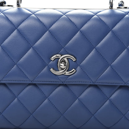 Chanel Lambskin Quilted Medium Trendy CC Flap Dual Handle Blue 12 of 12