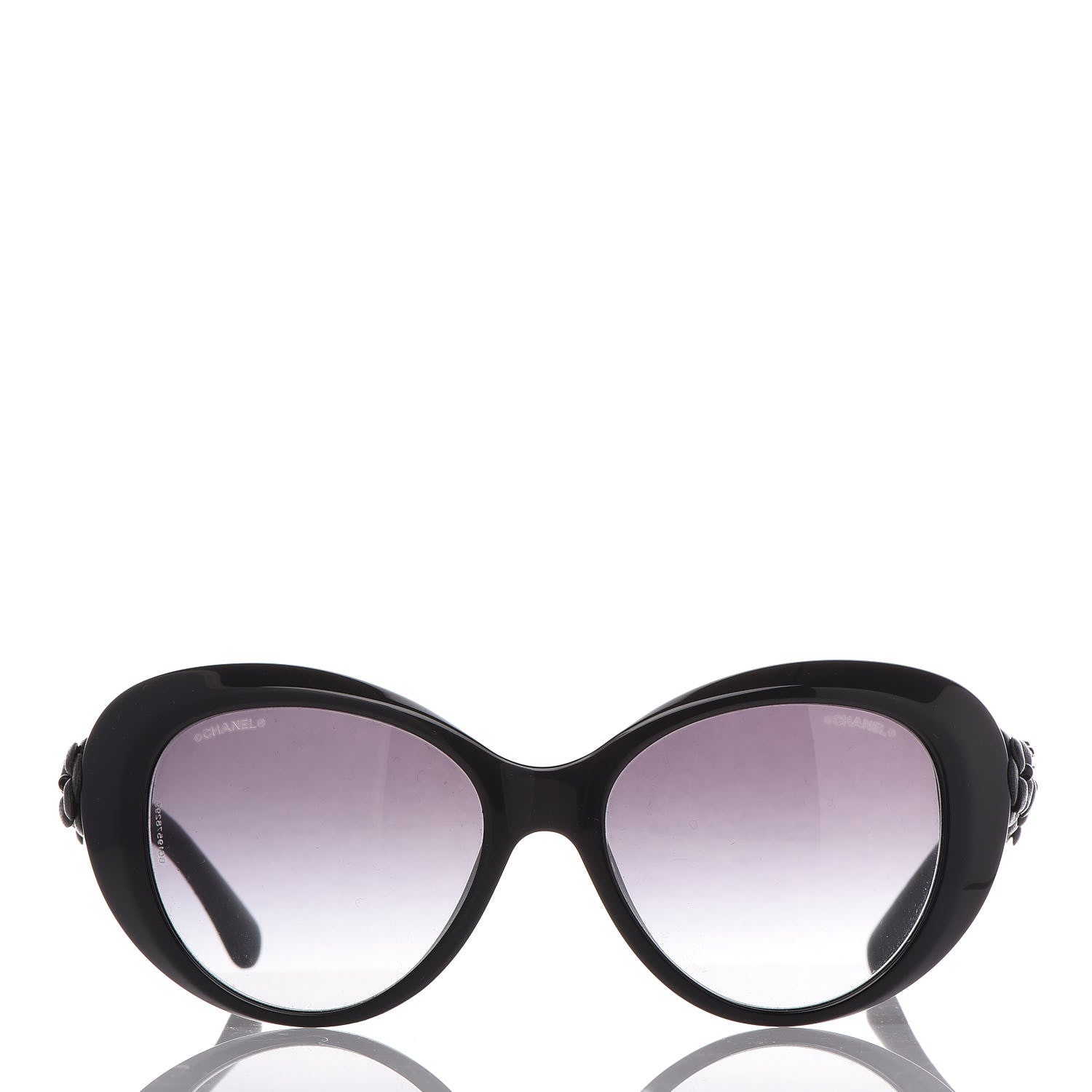Chanel Lambskin Camellia CC 5318-Q Sunglasses Black 3 of 7