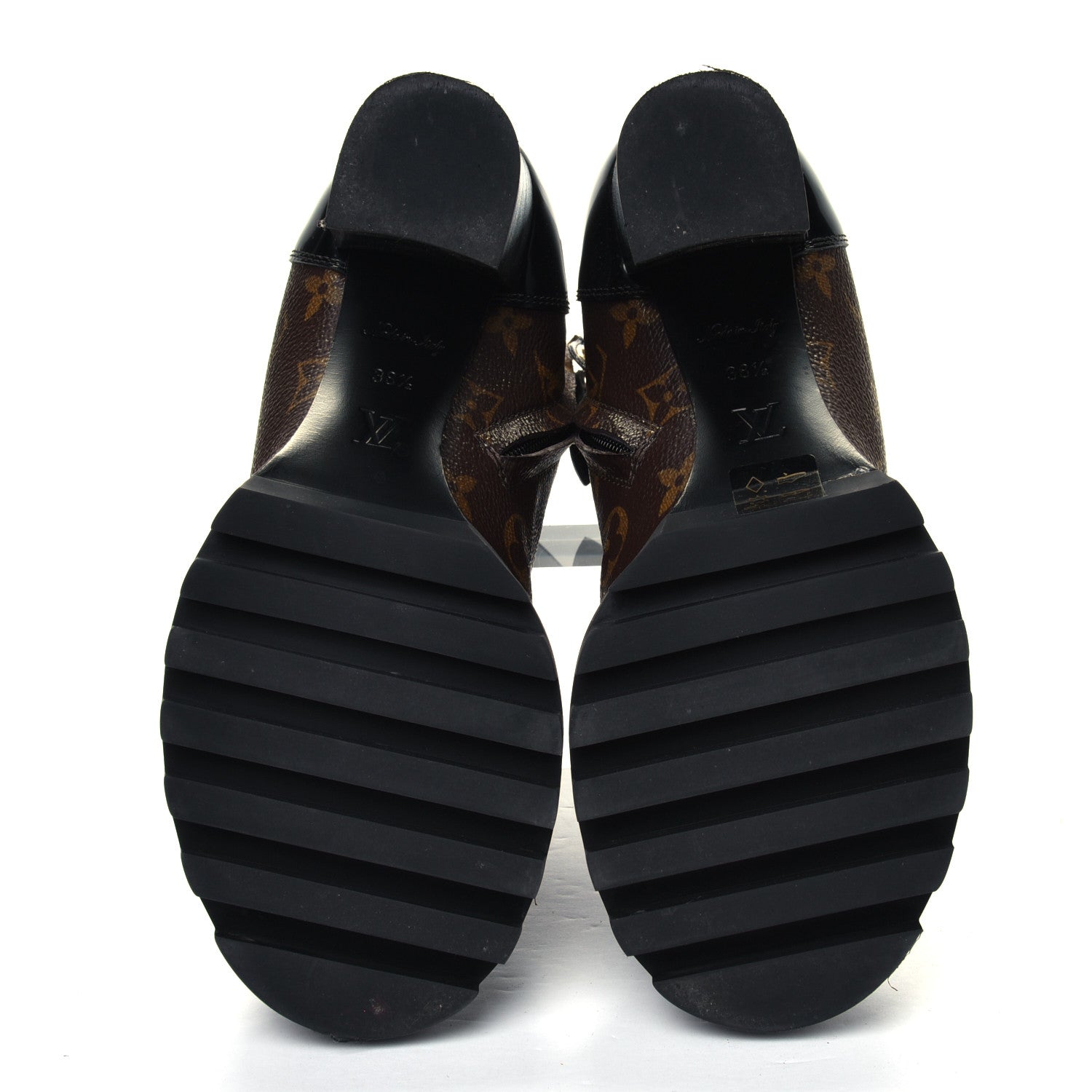 Louis Vuitton Patent Calfskin Monogram Star Trail Ankle Boots 38.5 Black 4 of 4