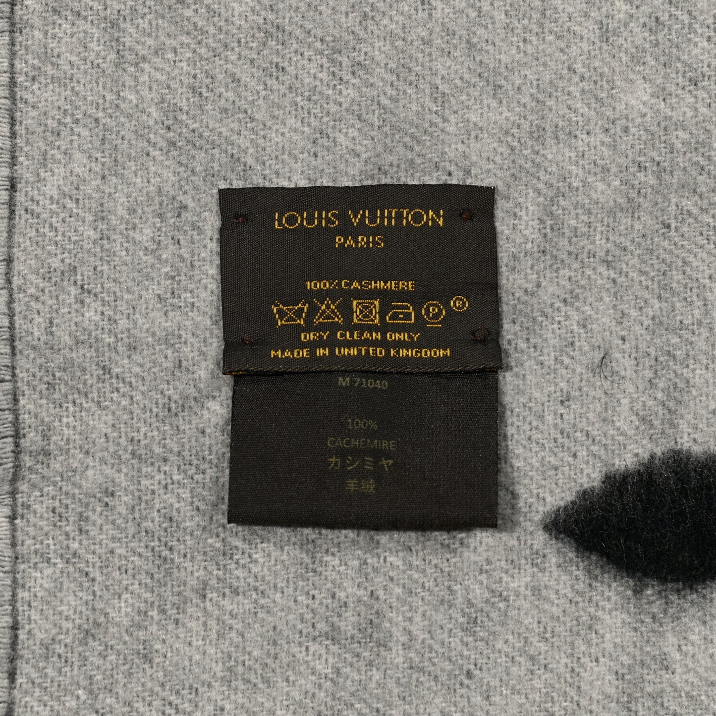 Cashmere Monogram Reykjavik Scarf Black