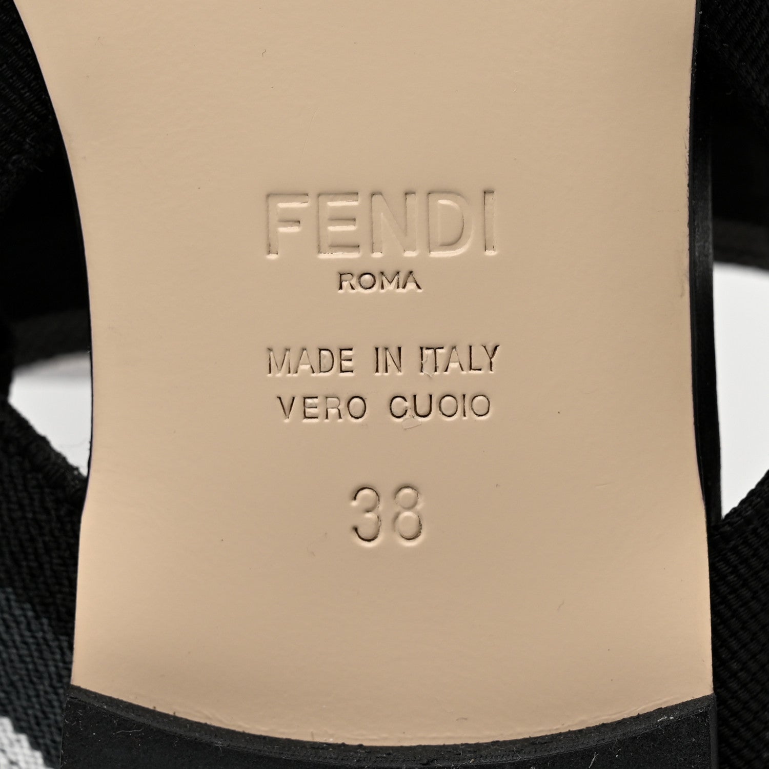 Fendi PVC Calfskin FF Colibri Slingback Ballerina Flats 38 Black 6 of 9