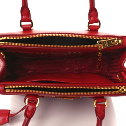 Prada Saffiano Lux Small Galleria Double Zip Tote Fuoco 4 of 6