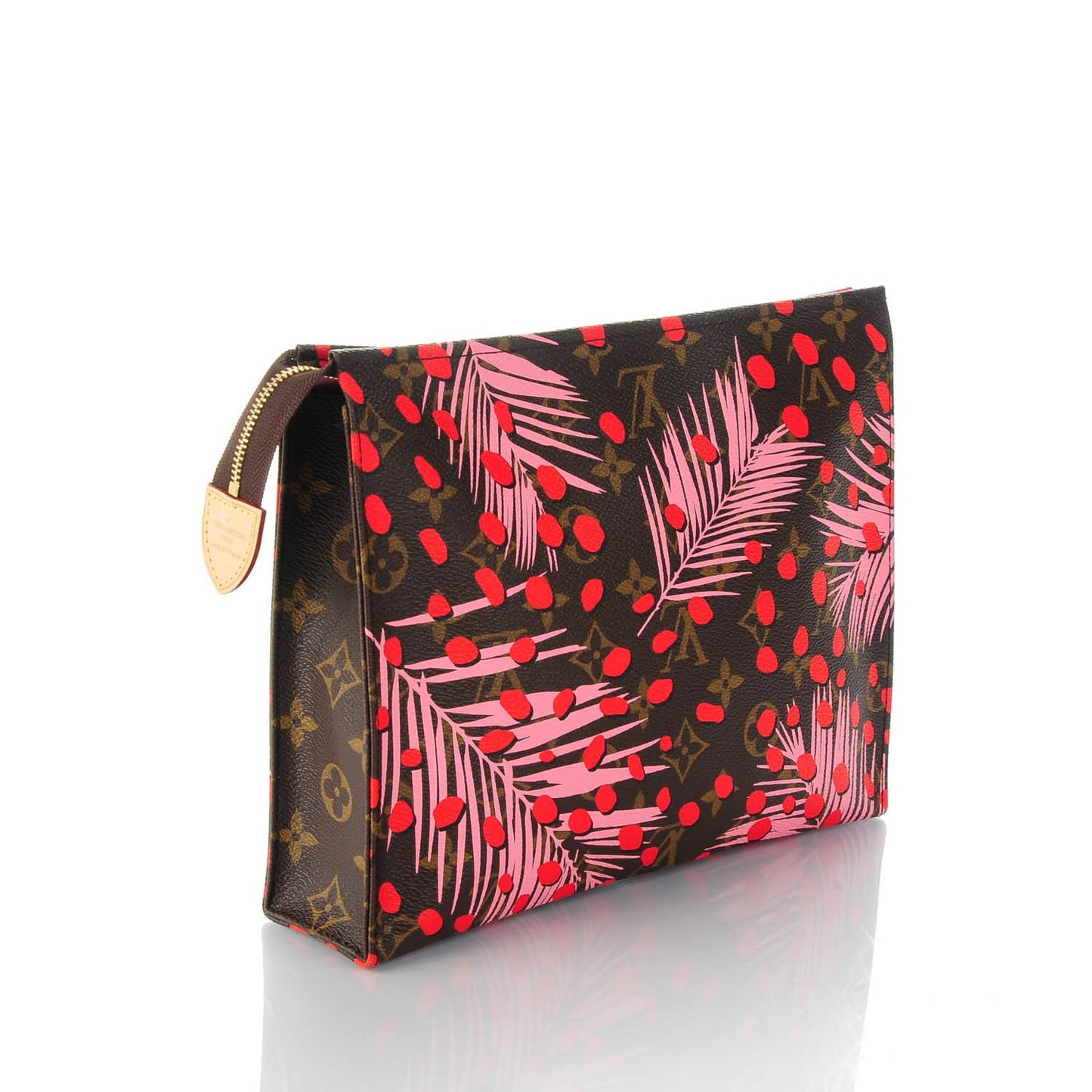 Monogram Jungle Dots Toiletry Pouch 26 Sugar Pink Poppy