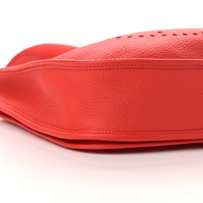 Hermes Taurillon Clemence Evelyne III PM Rouge De Coeur 9 of 11