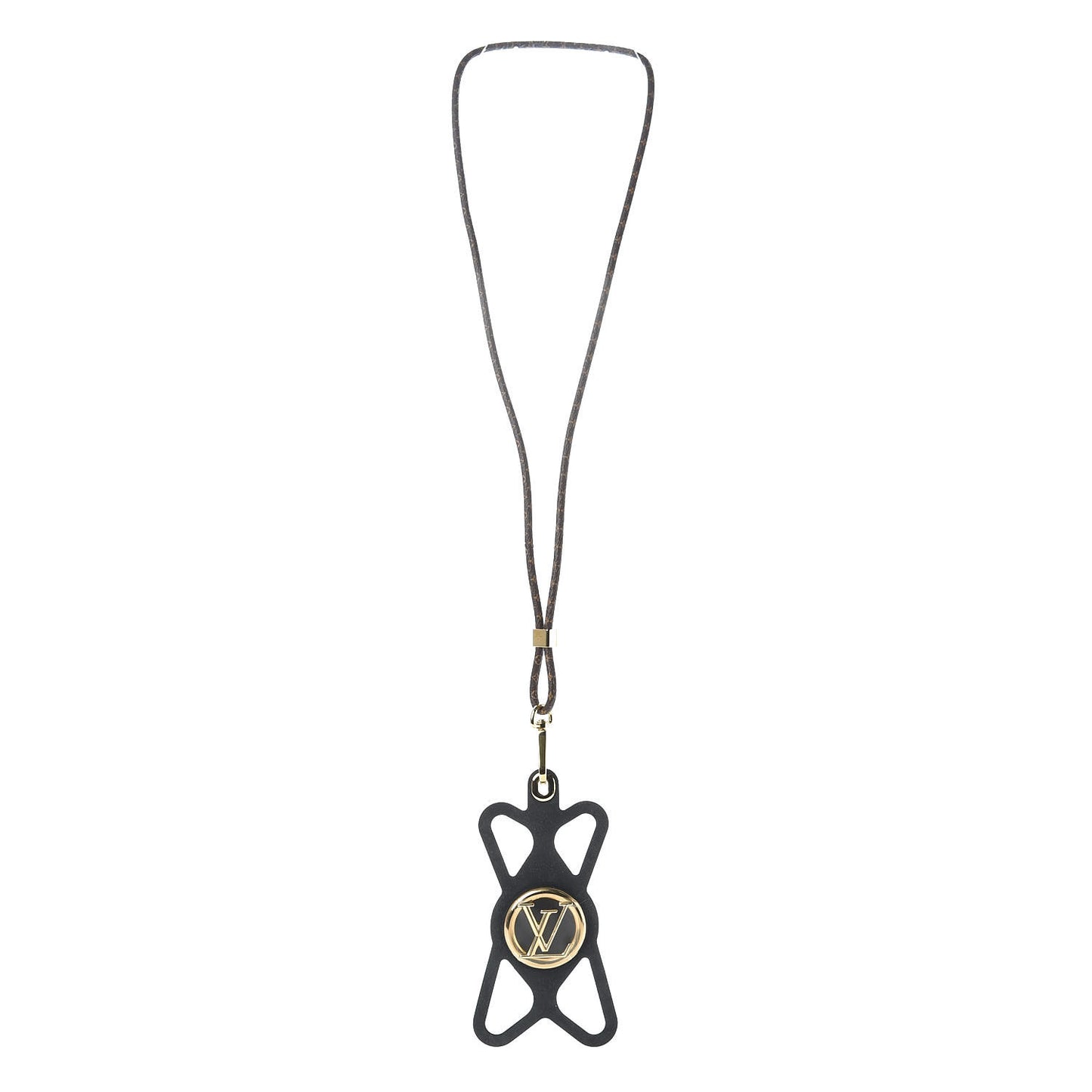 Monogram Silicone Louise Phone Holder Black