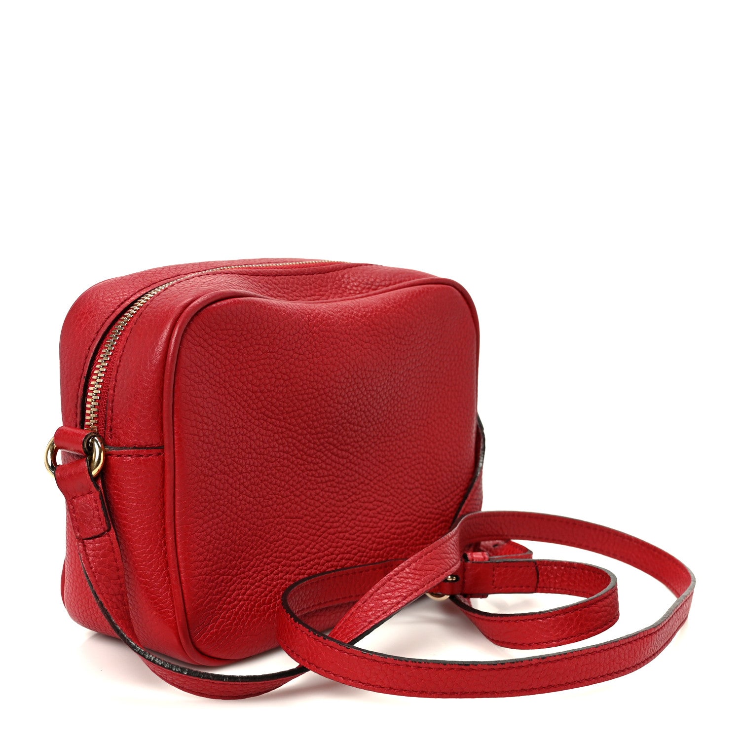 Gucci Pebbled Calfskin Small Soho Disco Bag Tabasco Red 3 of 11