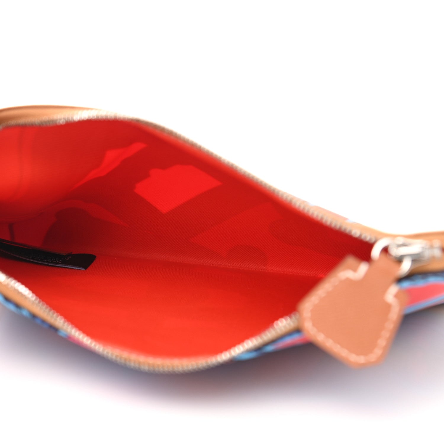 Hermes Technical SilkMadame Calfskin Les Berlines Silky Pocket Cosmetic Case Caramel Cuivre Gold 5 of 8