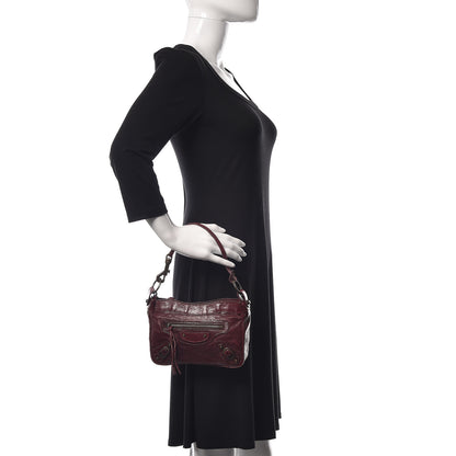 Balenciaga Agneau Classic Hardware Shoulder Bag Bordeaux 2 of 10