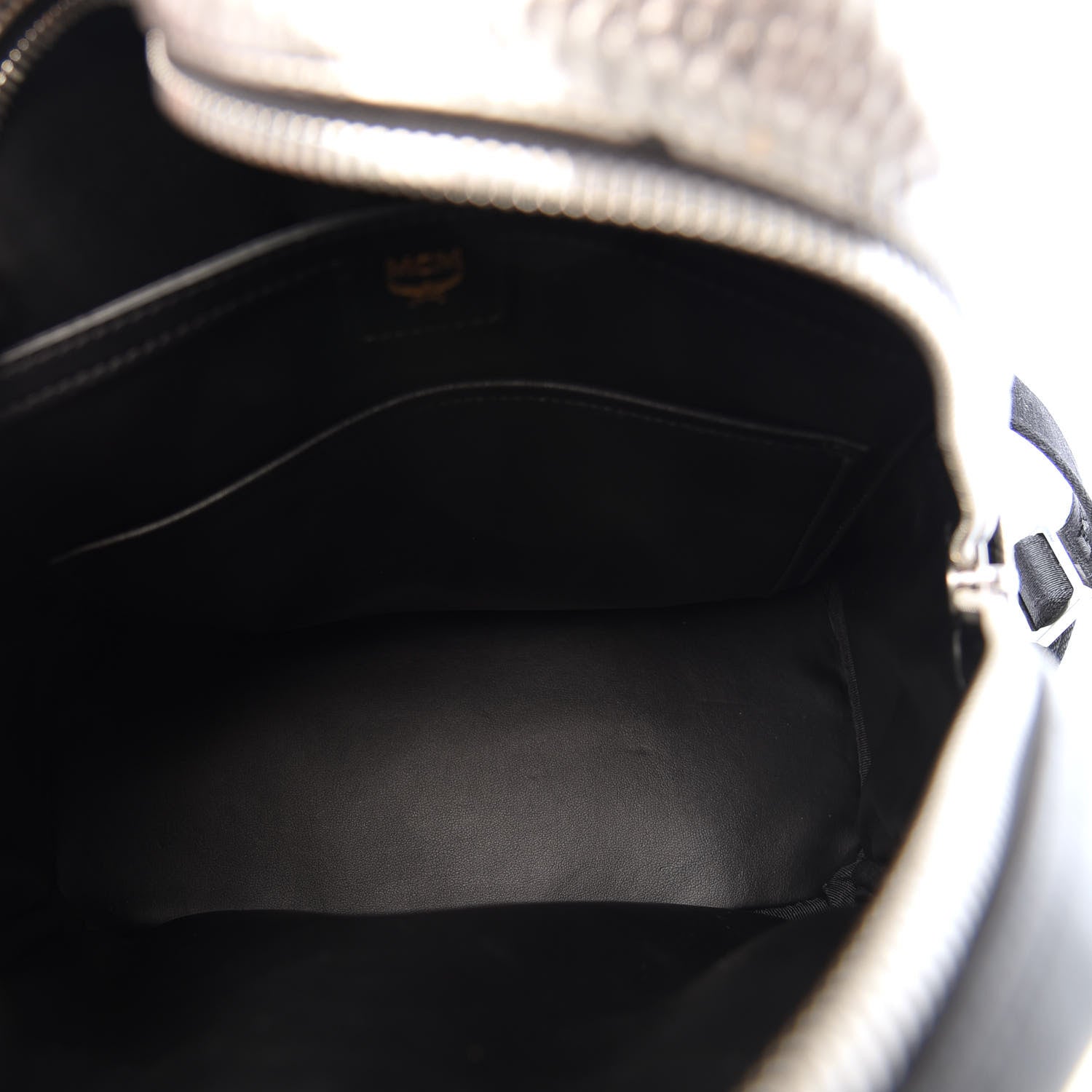 MCM Metallic Visetos Studded Small Stark M Backpack Silver 5 of 11