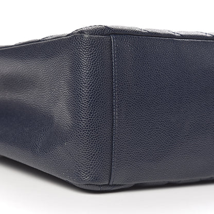 Chanel Caviar Quilted Grand Shopping Tote GST Dark Navy Blue 8 of 10