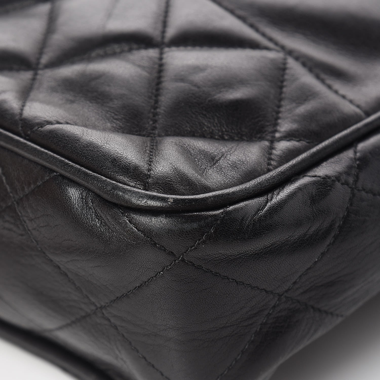 Chanel Lambskin Quilted Shoulder Bag Black 11 of 16