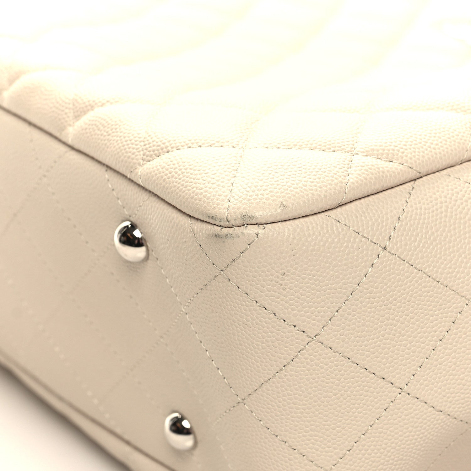 Chanel Caviar Quilted Large Classic Shopping Tote Light Beige 10 of 14