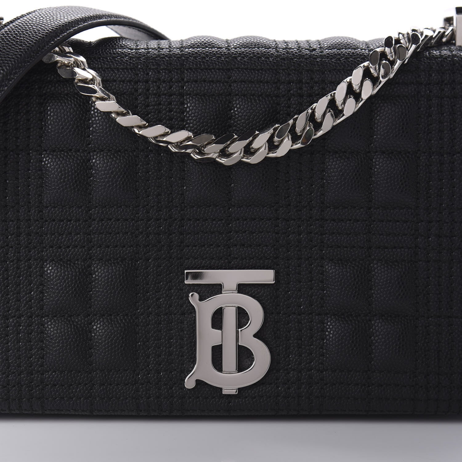 Burberry Grainy Calfskin Quilted Lola Bag Black 10 of 10