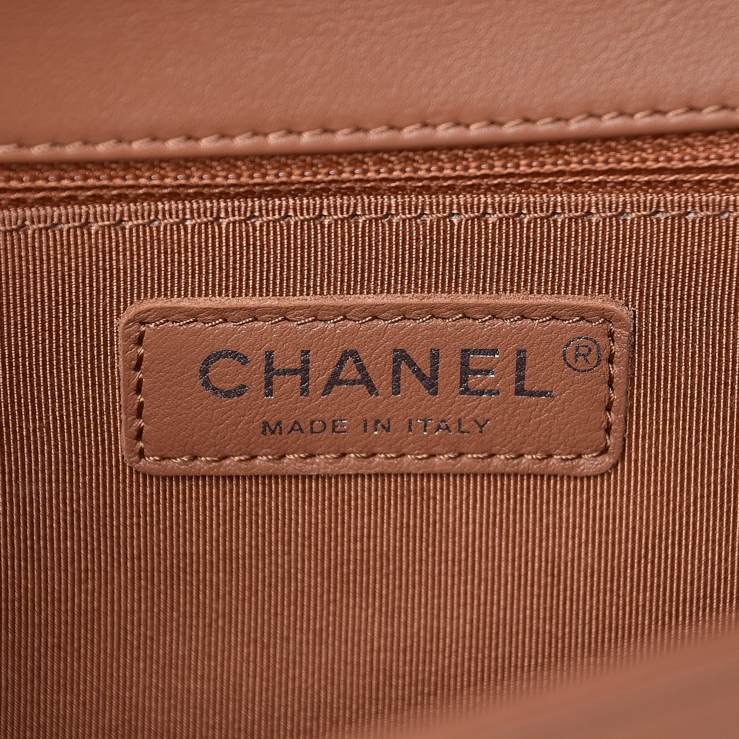 Chanel Calfskin Quilted New Medium Boy Flap Dark Beige 6 of 8
