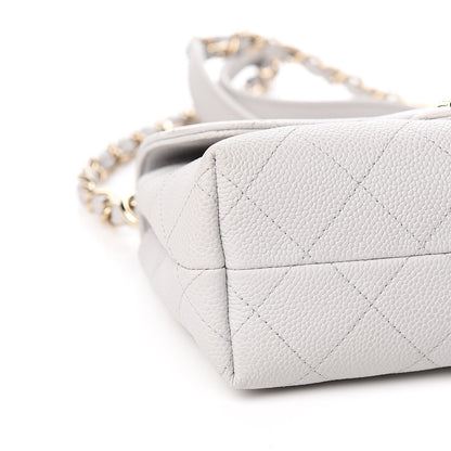 Chanel Caviar Quilted Small City Walk Flap Light Grey 8 of 10