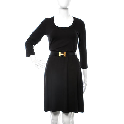 Hermes Box Togo 32mm H Belt 80 Black Gold 2 of 7