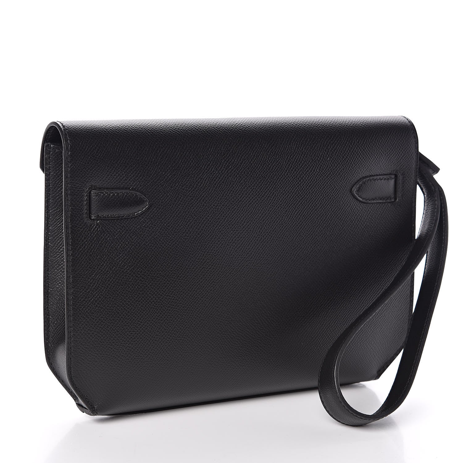 Hermes Epsom Kelly Depeches 25 Pouch Black 3 of 8
