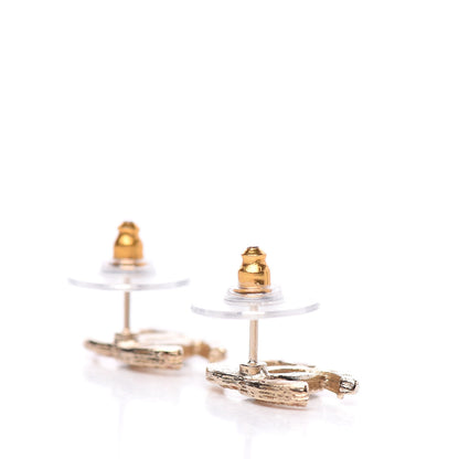 Chanel Crystal CC Earrings Gold Multicolor 3 of 5