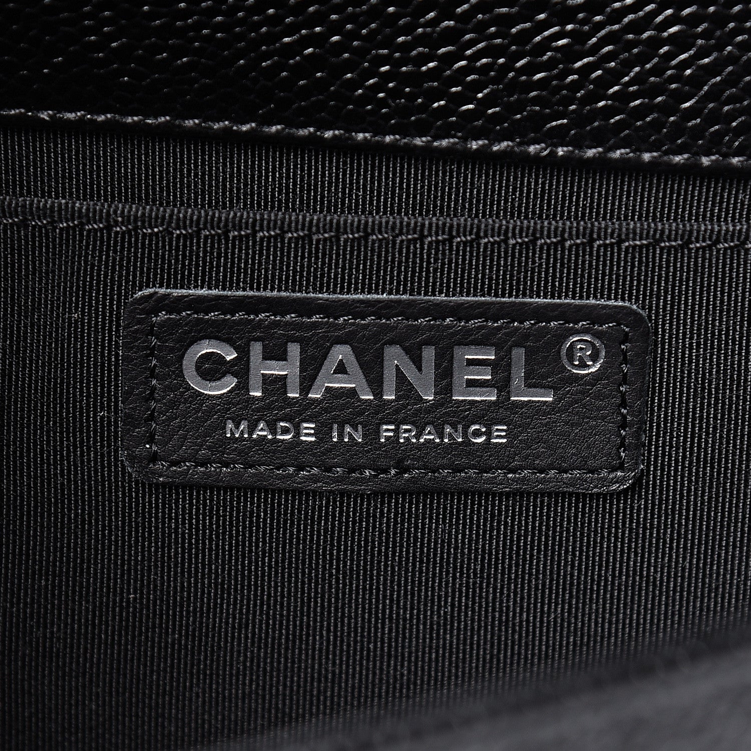 Chanel Caviar Chevron Quilted Medium Boy Flap Black 5 of 13