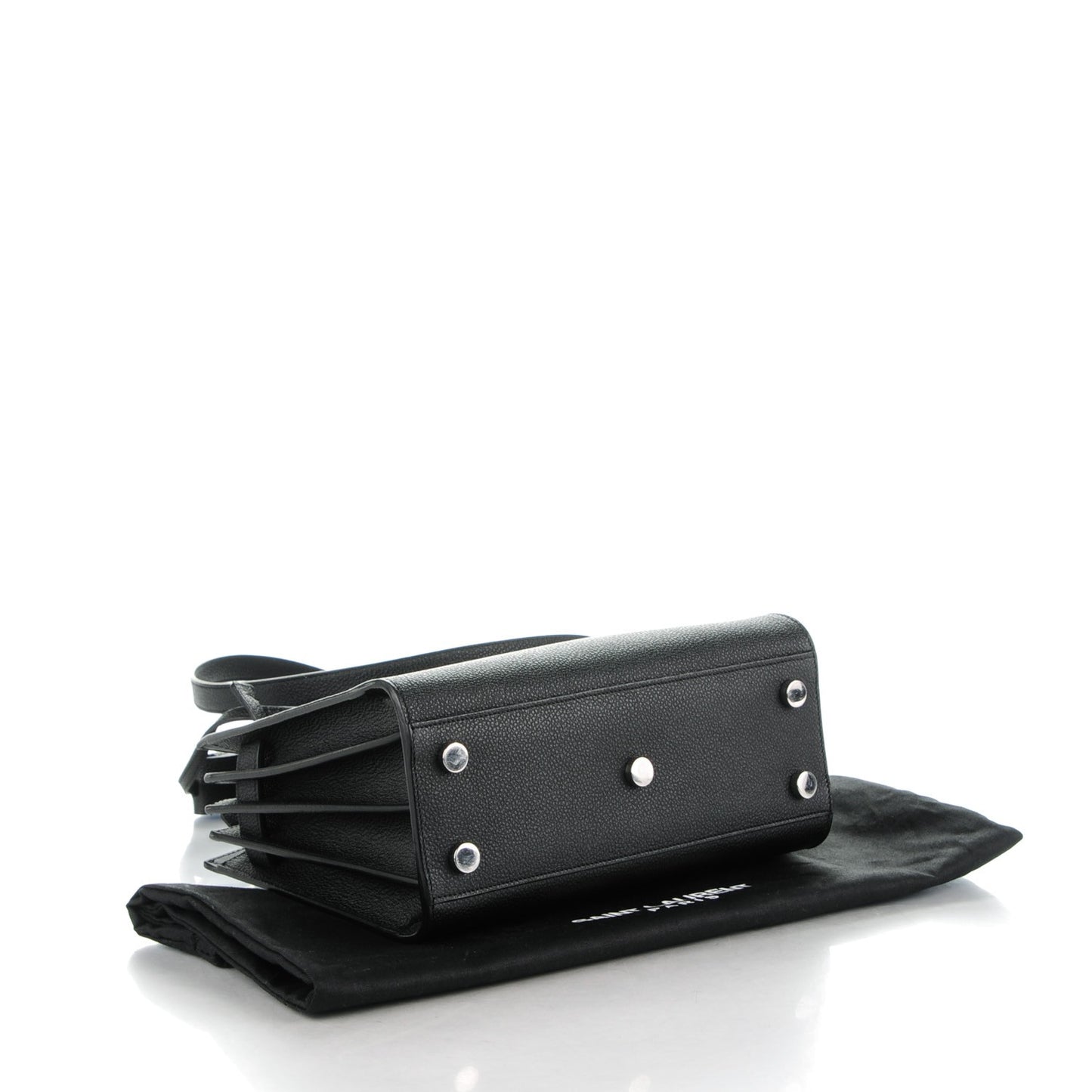 Grained Calfskin Nano Sac De Jour Black