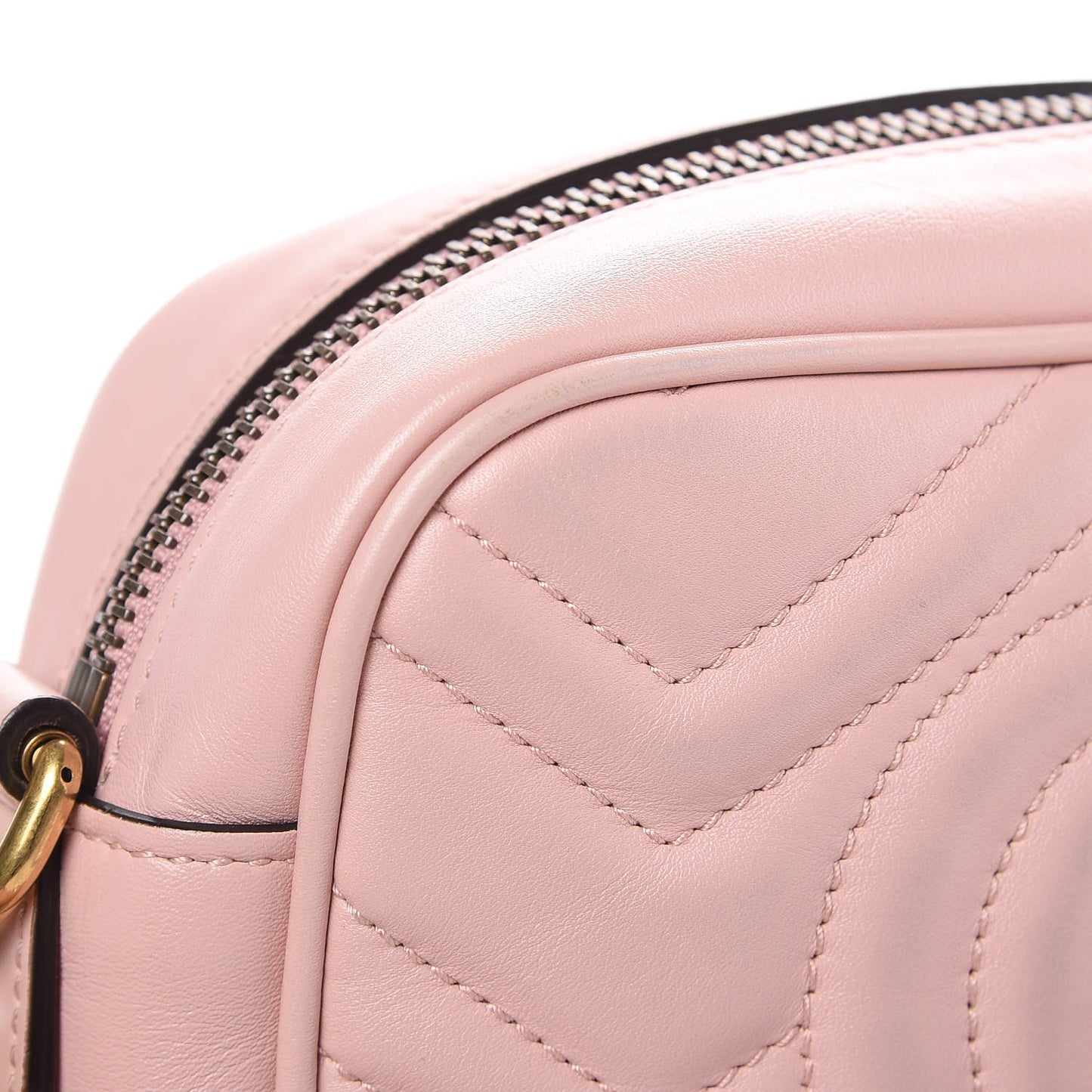 Calfskin Matelasse Mini GG Marmont Chain Shoulder Bag Perfect Pink